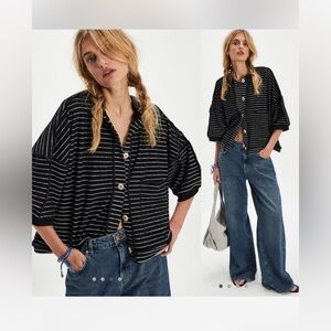 Free people Matilda striped cardigan XS NWT
